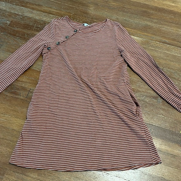 Umgee Striped Cotton Blend Dress - Picture 1 of 5